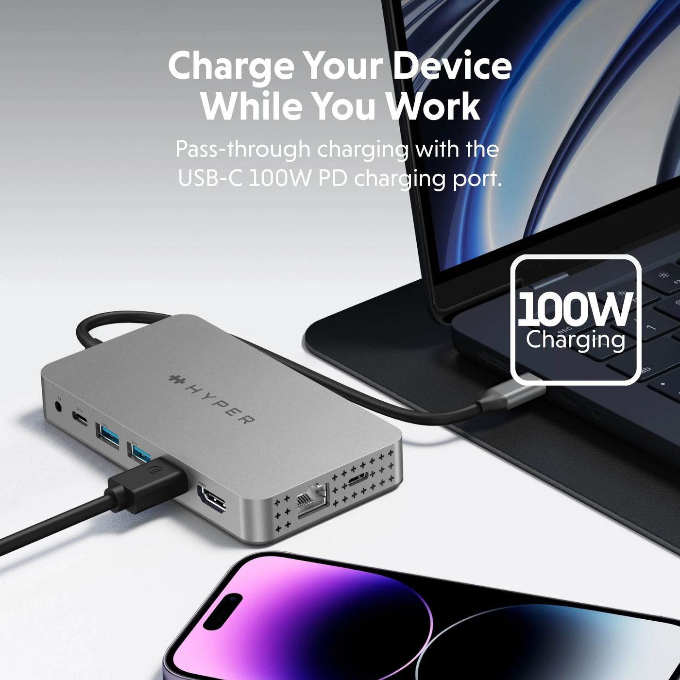 HyperDrive Dual 4K HDMI 10-in-1 USB-C Hub For MacBooks