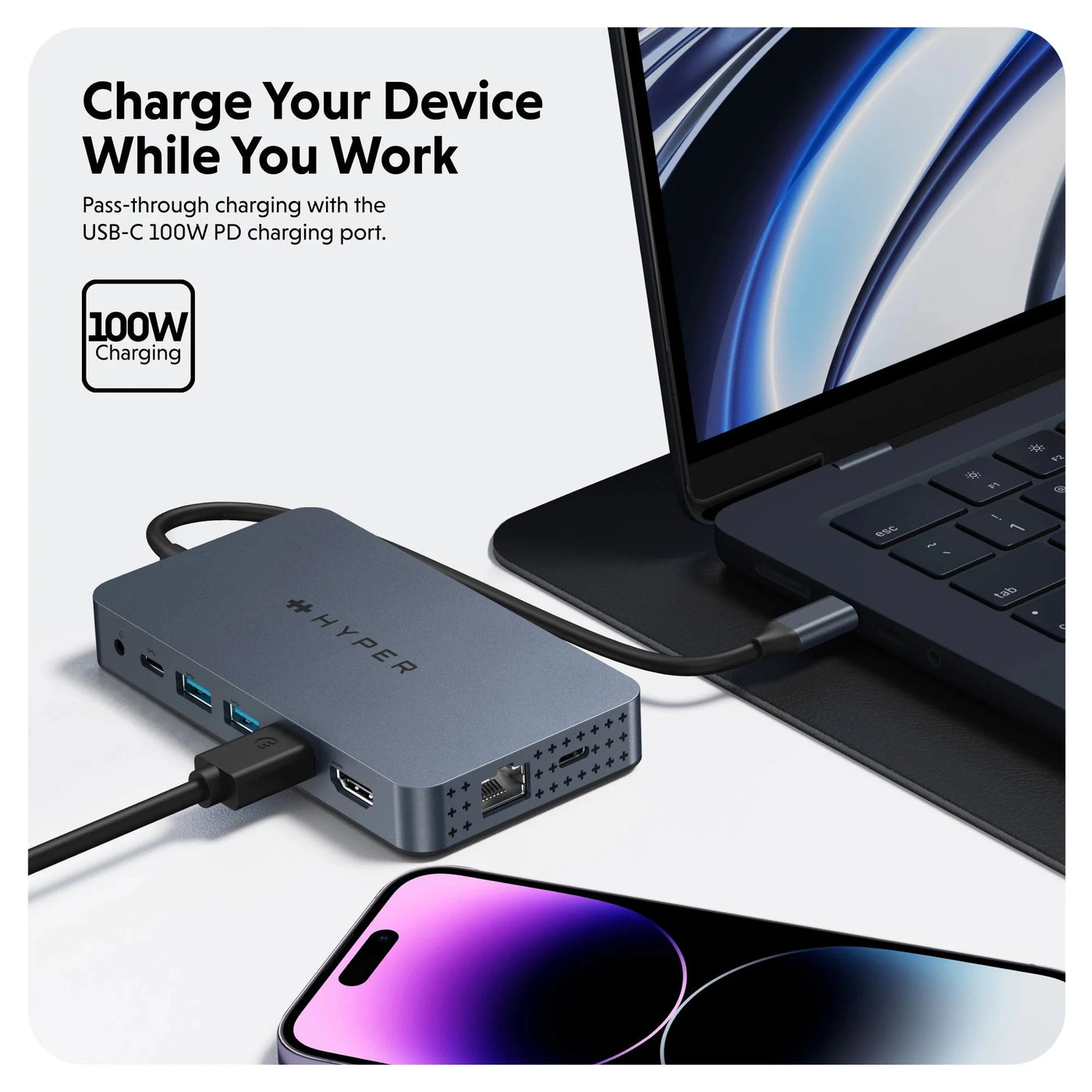 HyperDrive Dual 4K HDMI 10-in-1 USB-C Hub For MacBooks