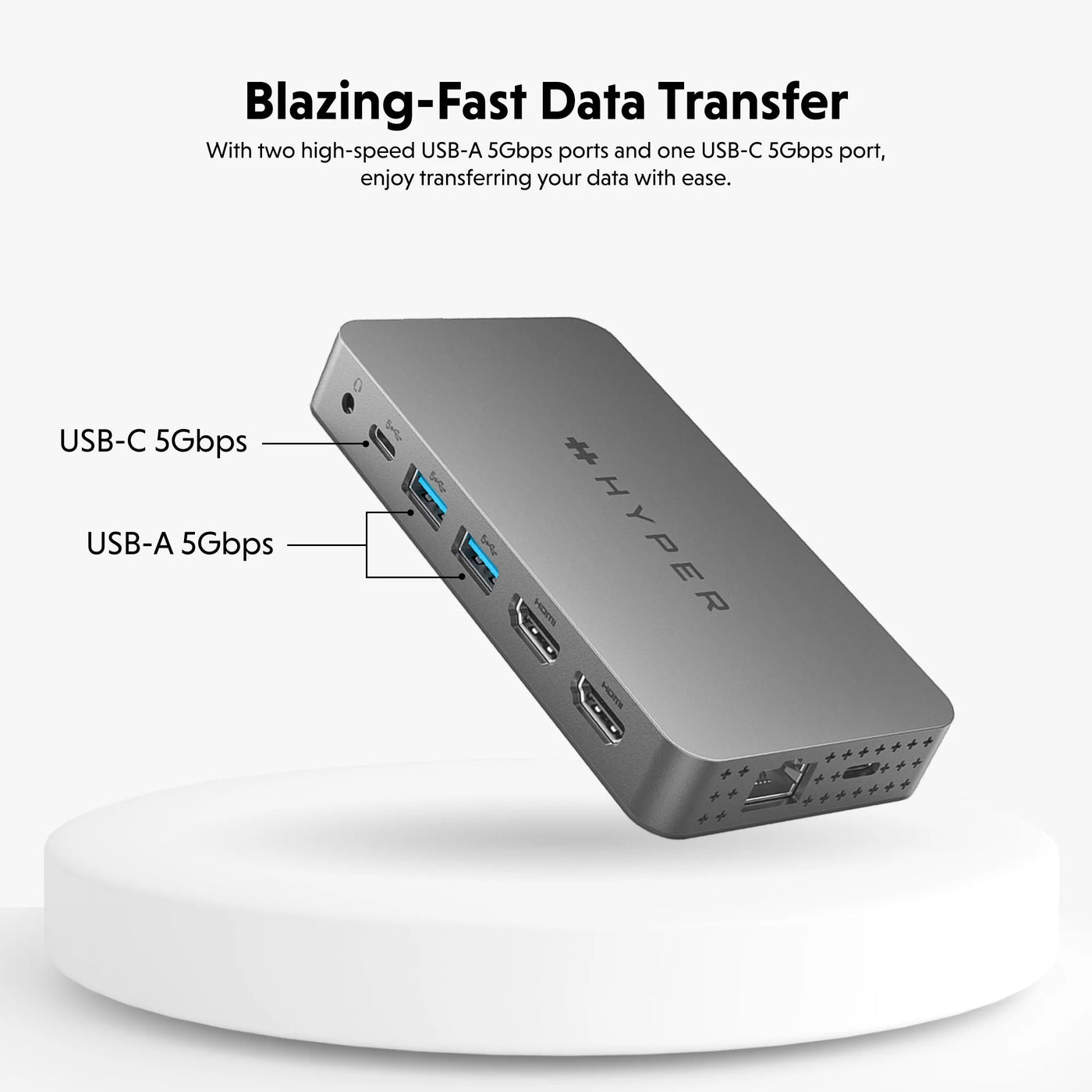 HyperDrive Dual 4K HDMI 10-in-1 USB-C Hub For MacBooks