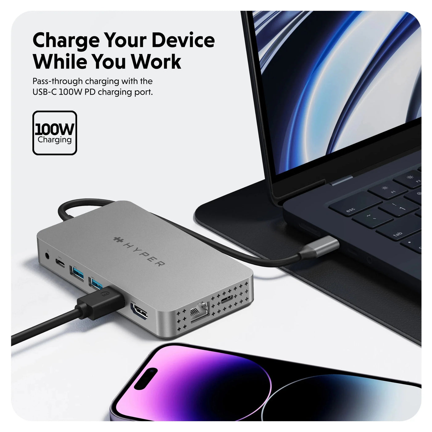 HyperDrive Dual 4K HDMI 10-in-1 USB-C Hub For MacBooks
