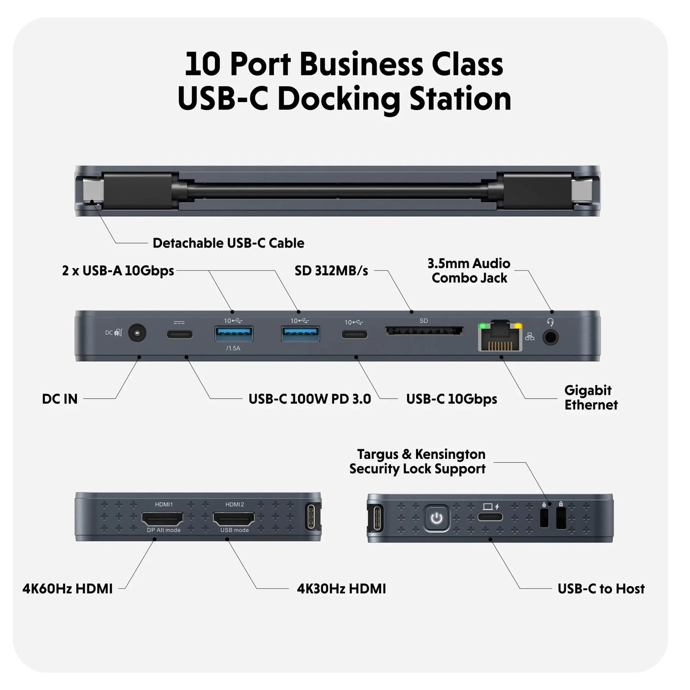 HyperDrive Next Business USB-C Docking Station (10 Ports)