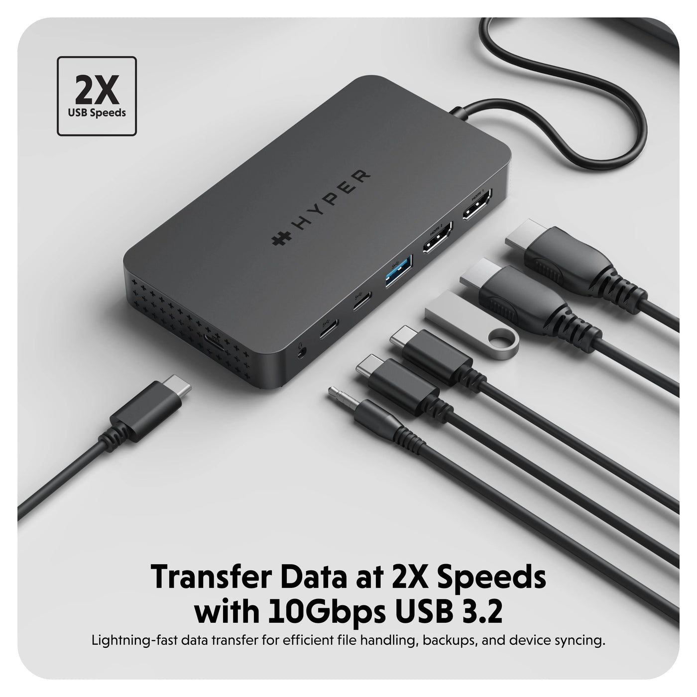 HyperDrive Next Dual 4K HDMI 7 Port USB-C Hub