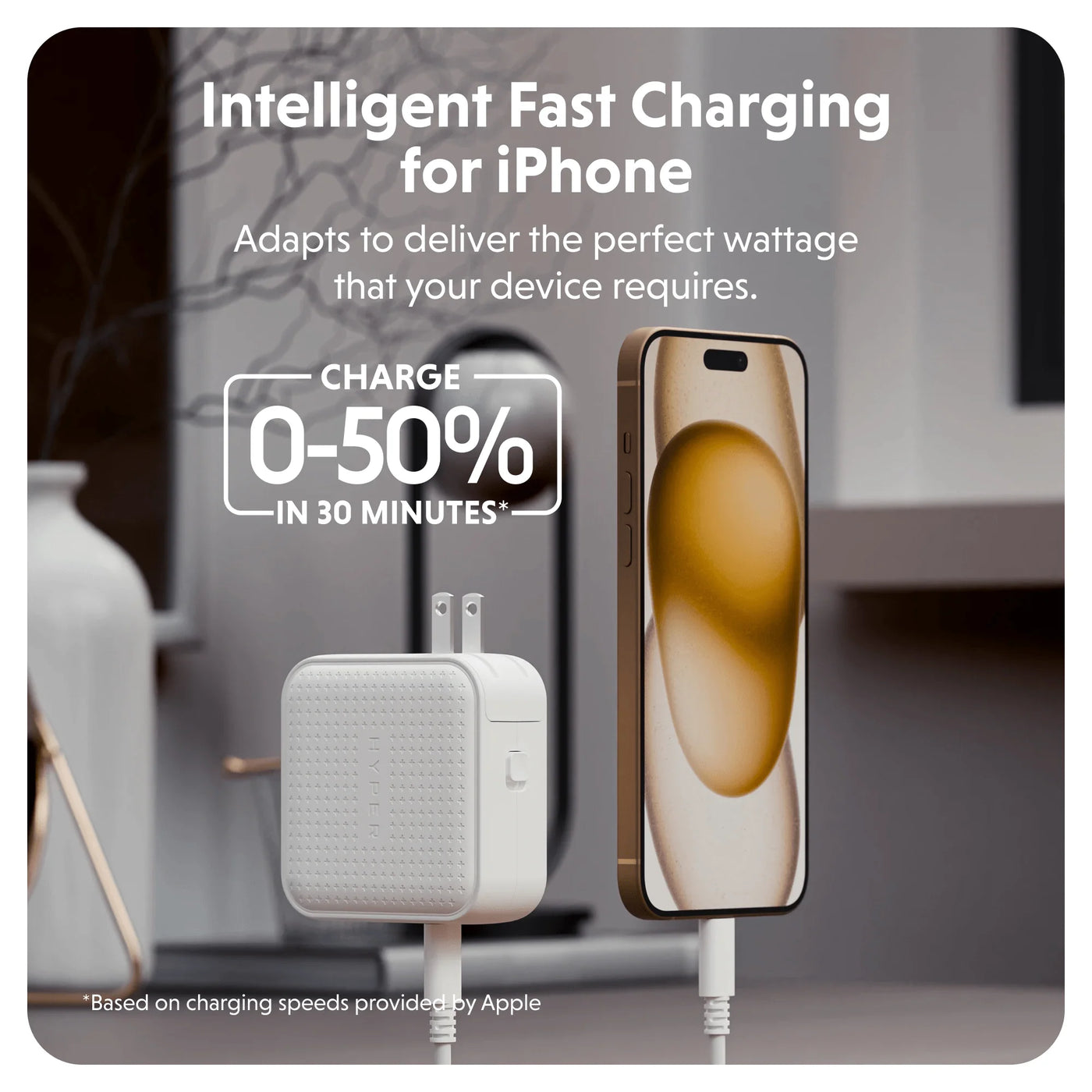 HyperJuice 70W GaN Safety Tested Travel Charger with 3 Ports