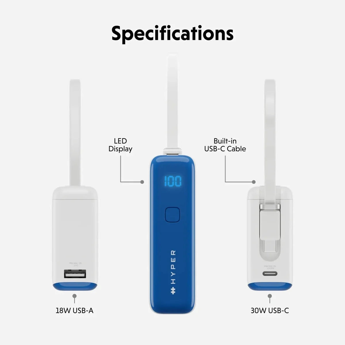 HyperJuice® Flex 10K Mini 30W Power Bank