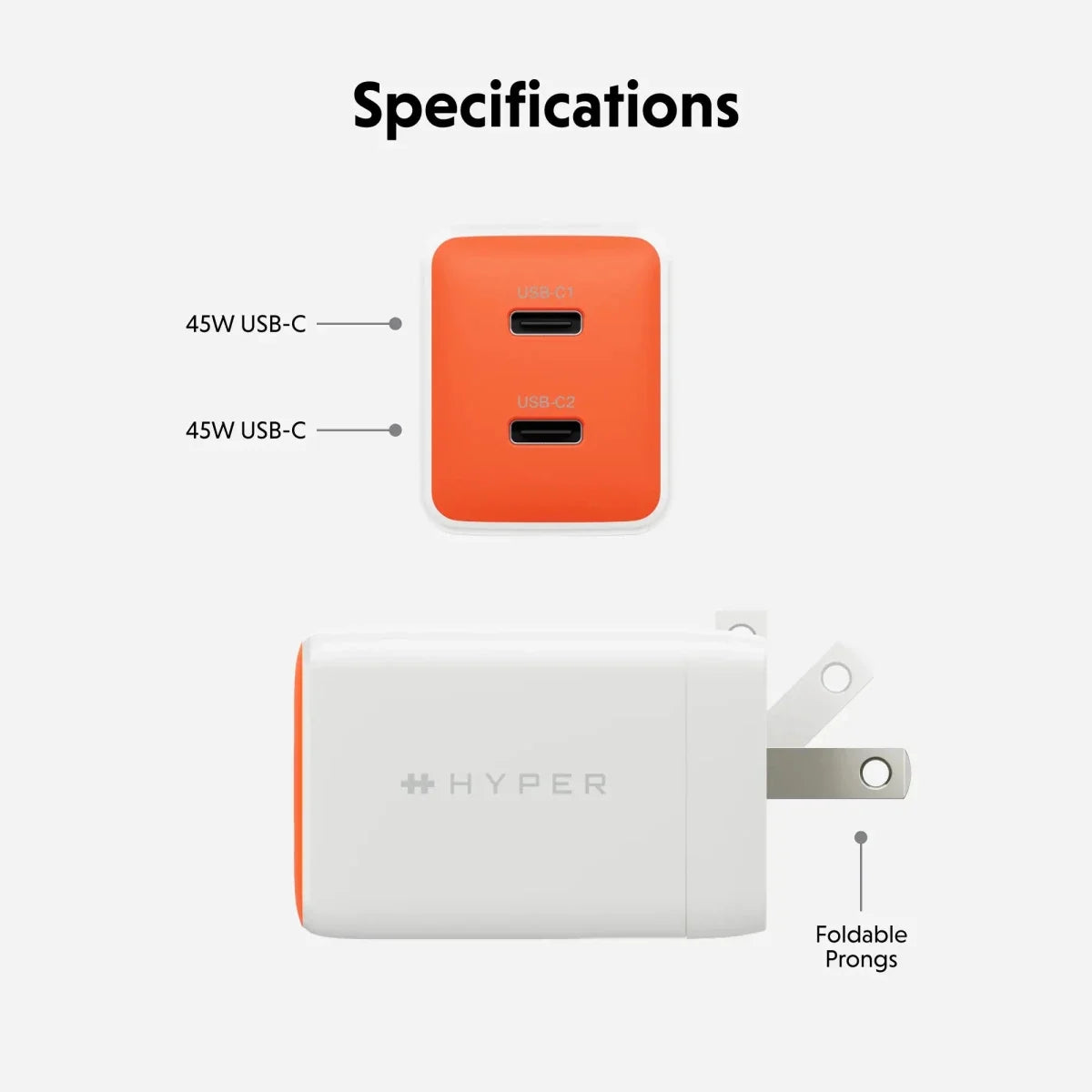 HyperJuice® Flex 45W GaN Charger