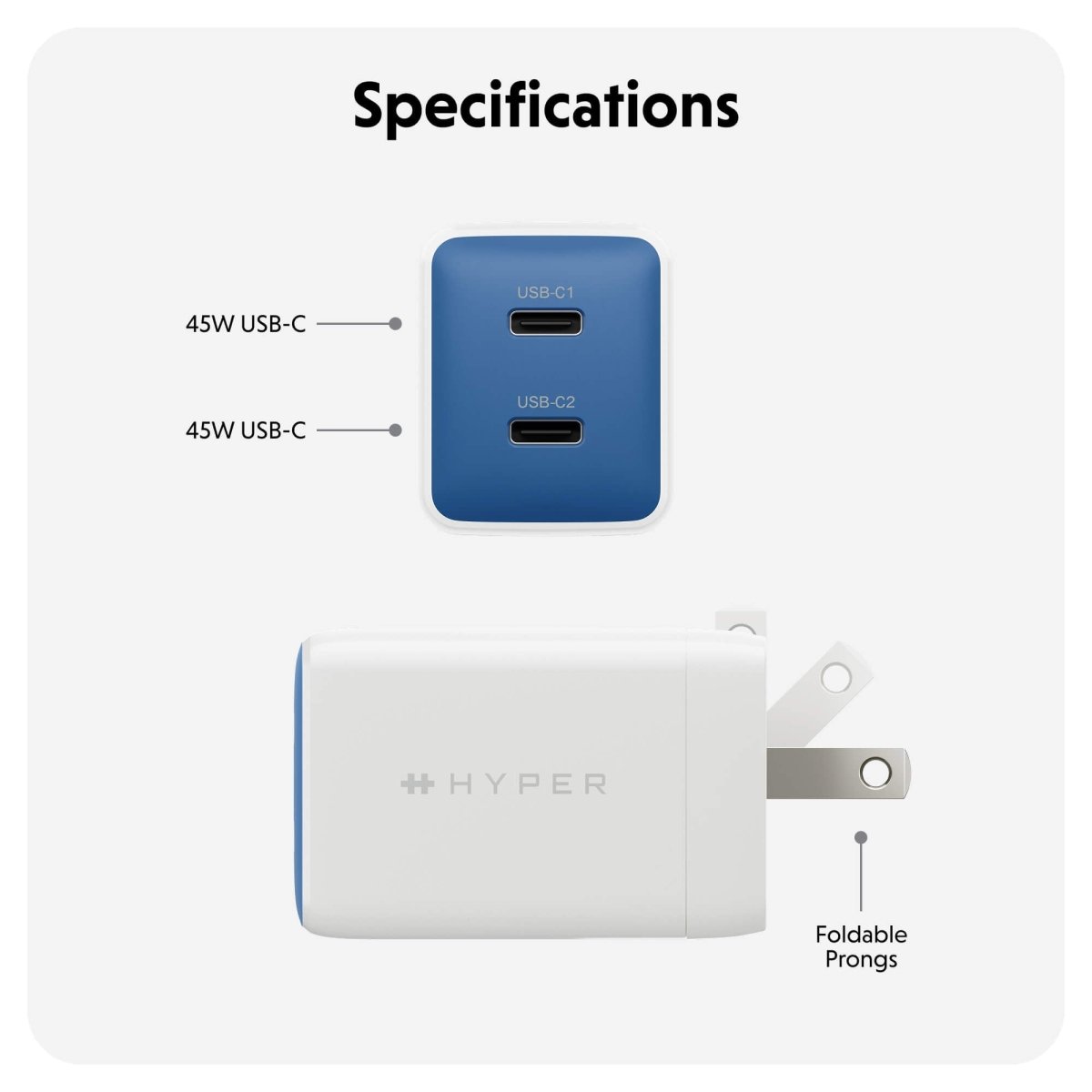 HyperJuice® Flex 45W GaN Charger