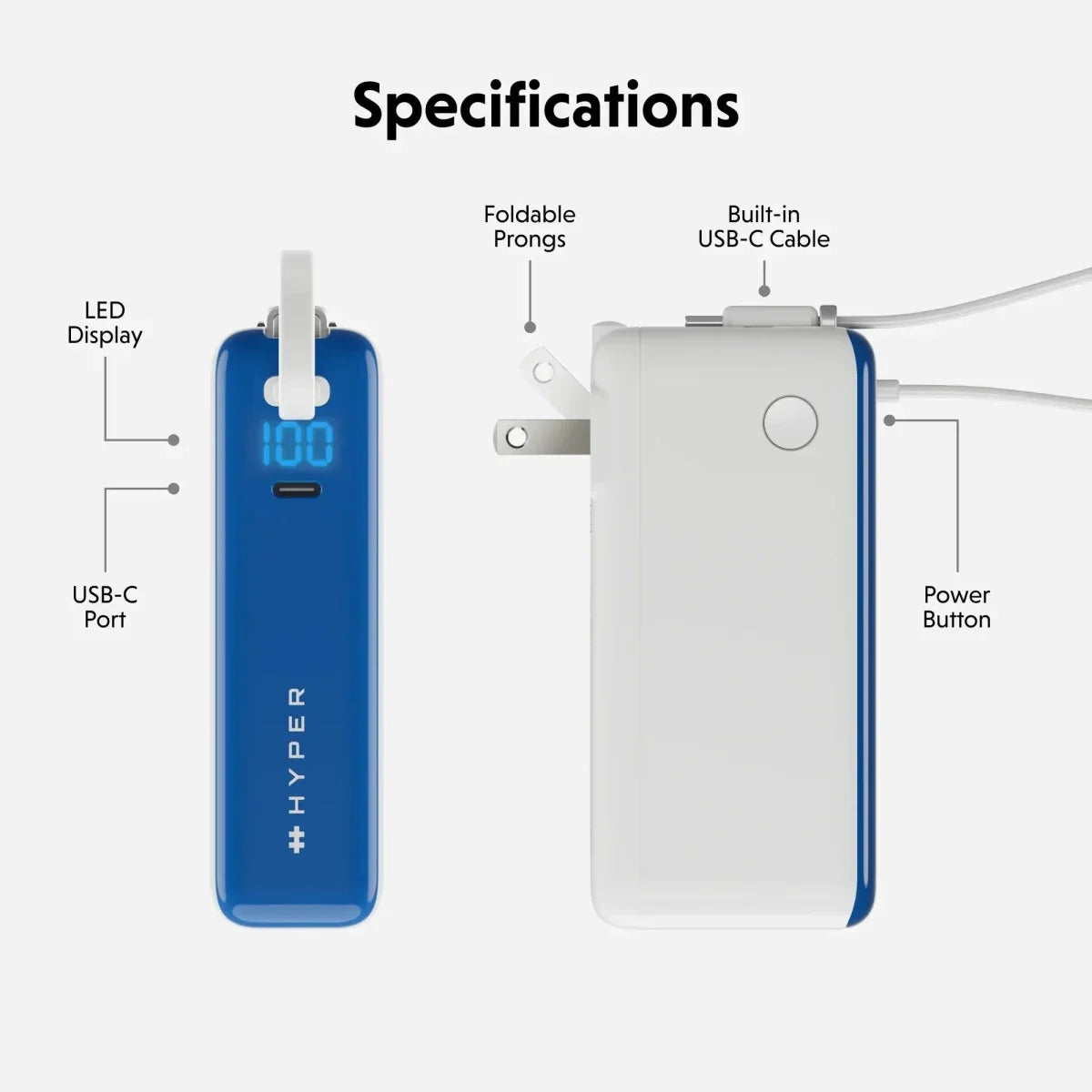 HyperJuice® Flex Mini 35W Power Bank & AC Charger
