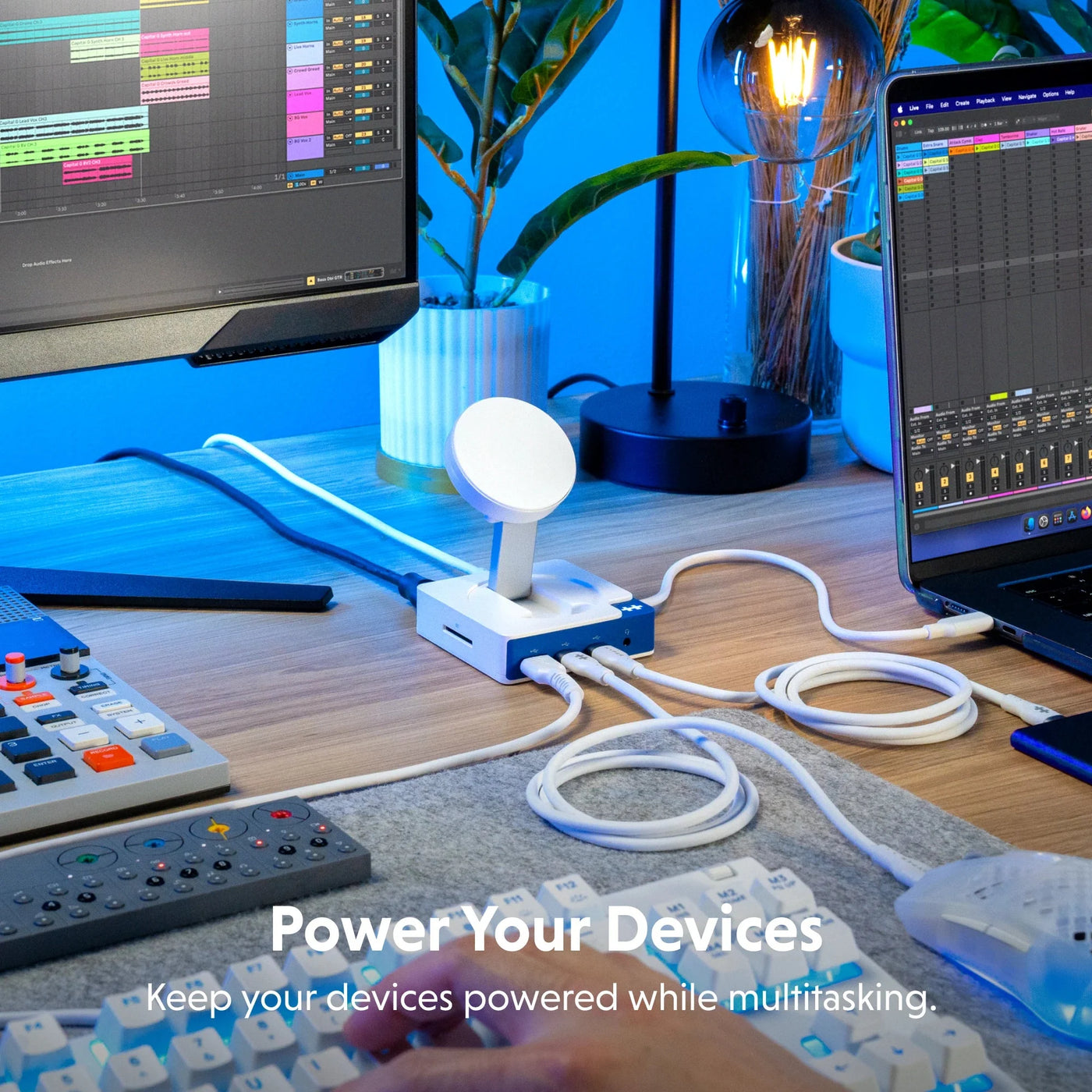 HyperDrive Flex 5 Port USB-C Hub with Qi Phone Charger