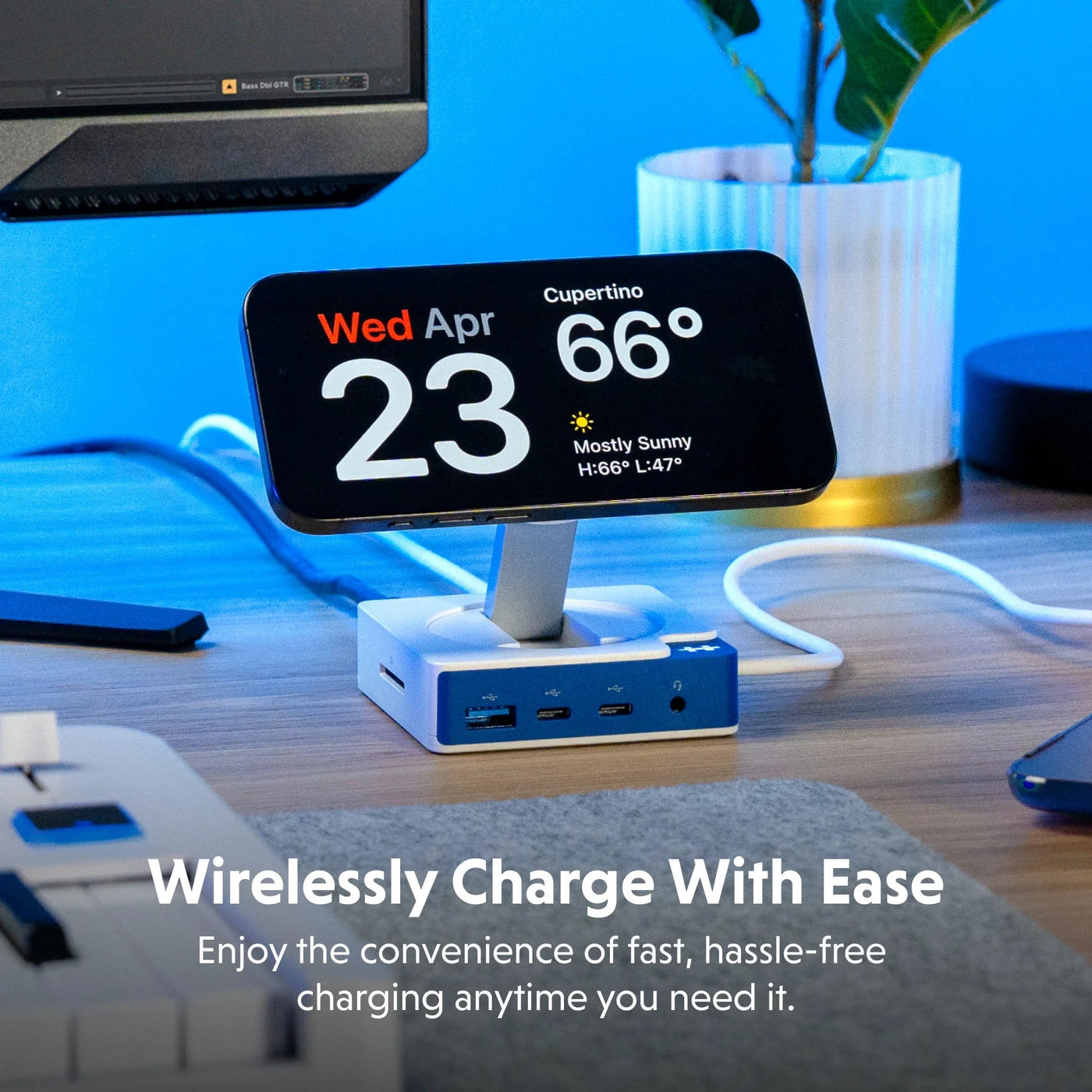 HyperDrive Flex 5 Port USB-C Hub with Qi Phone Charger