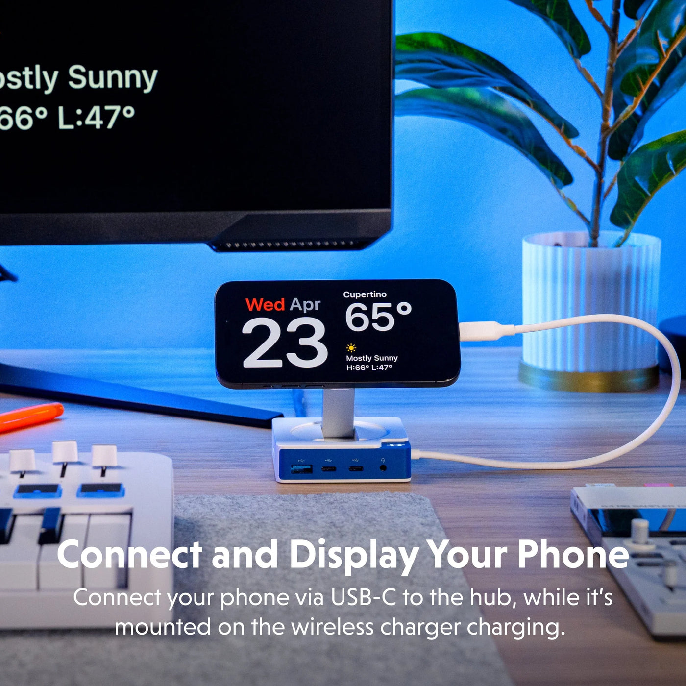 HyperDrive Flex 5 Port USB-C Hub with Qi Phone Charger