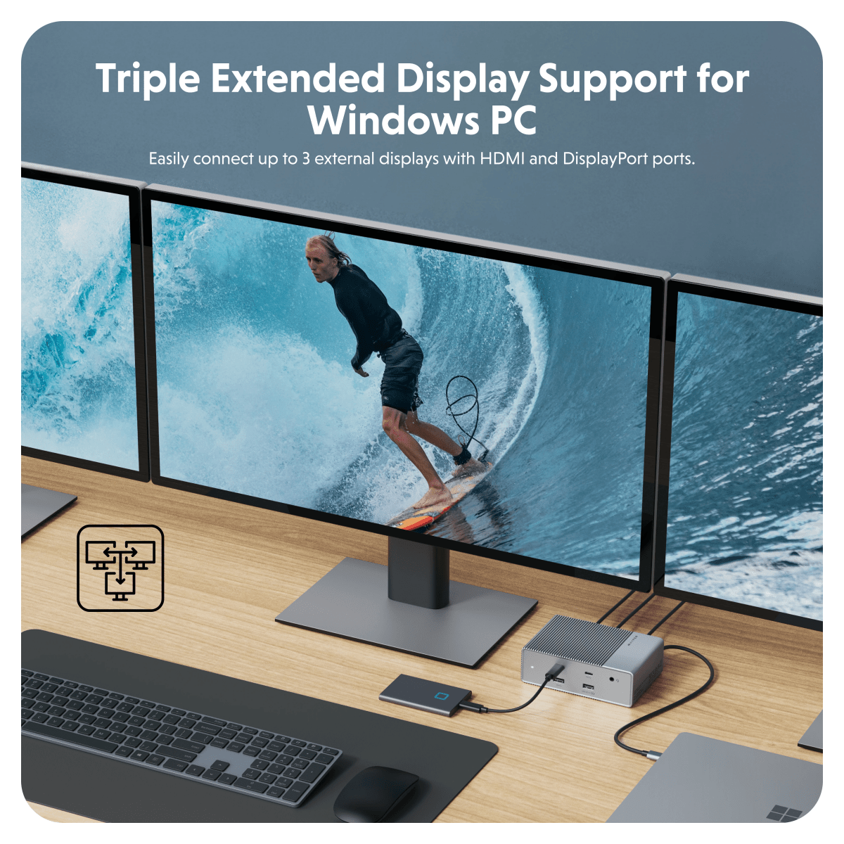 HyperDrive GEN2 12-in-1 USB-C Docking Station With Power Adapter