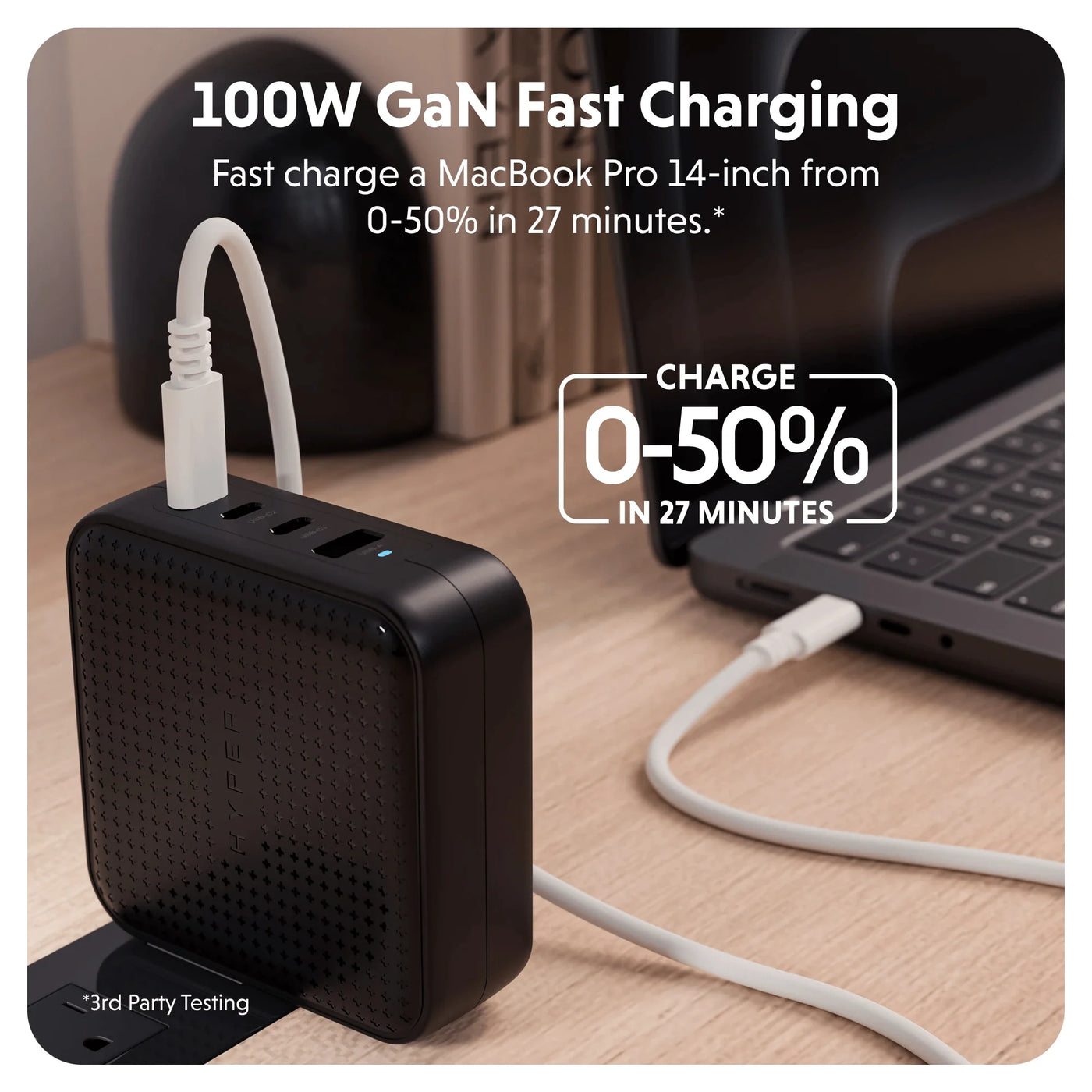 HyperJuice® 100W GaN Safety Tested Travel Charger
