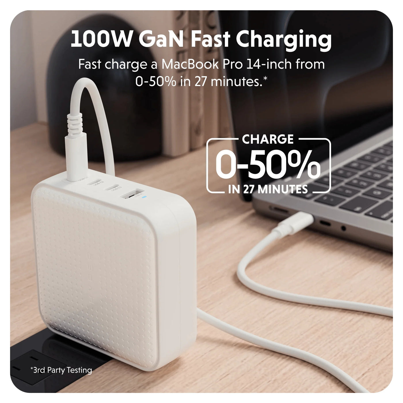 HyperJuice® 100W GaN Safety Tested Travel Charger