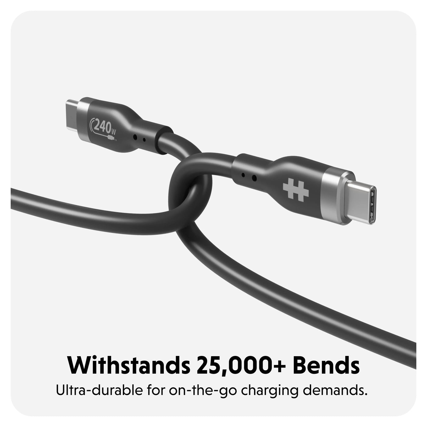 HyperJuice 240W Silicone USB-C to USB-C Cable (3ft/1m)