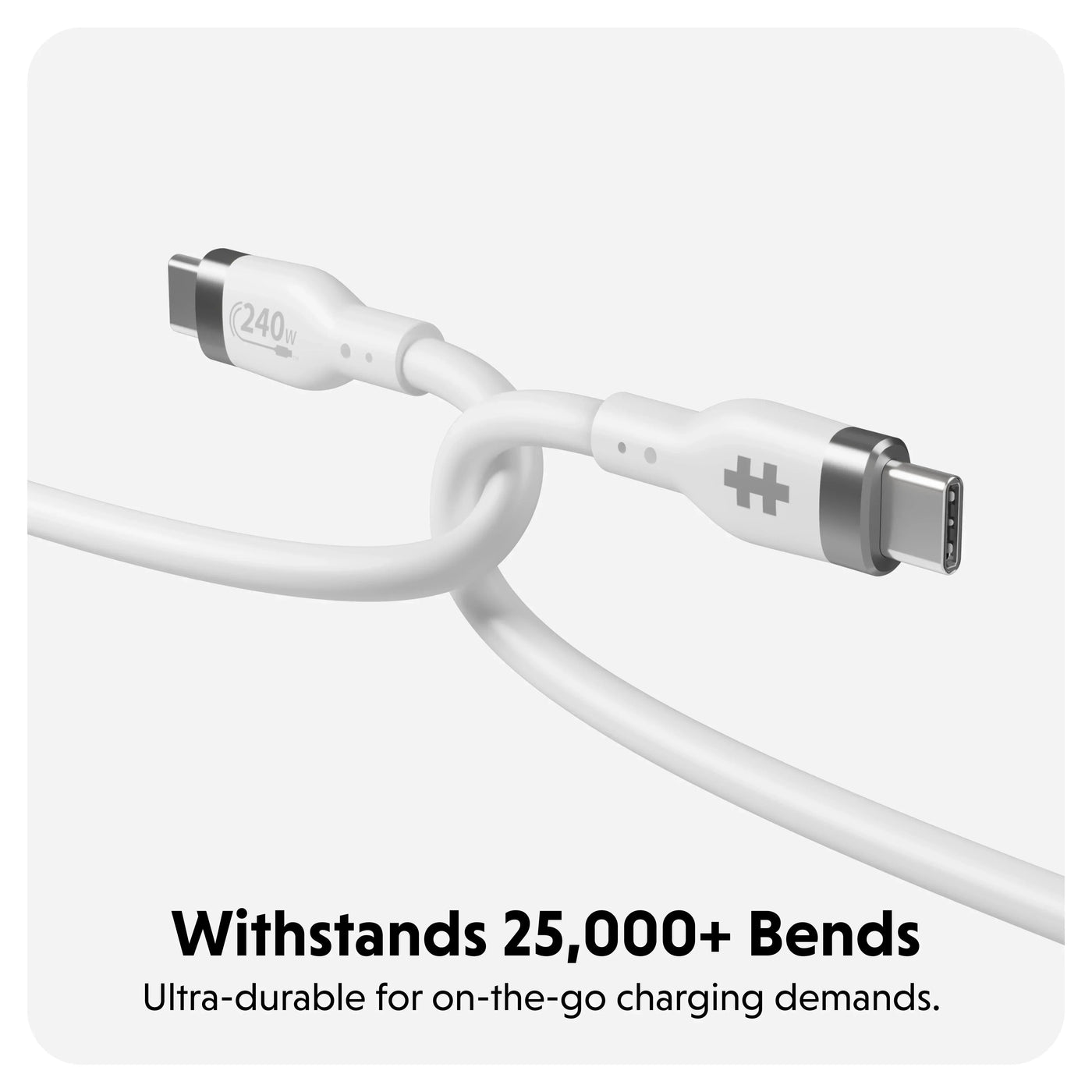 HyperJuice 240W Silicone USB-C to USB-C Cable (6ft/2m)