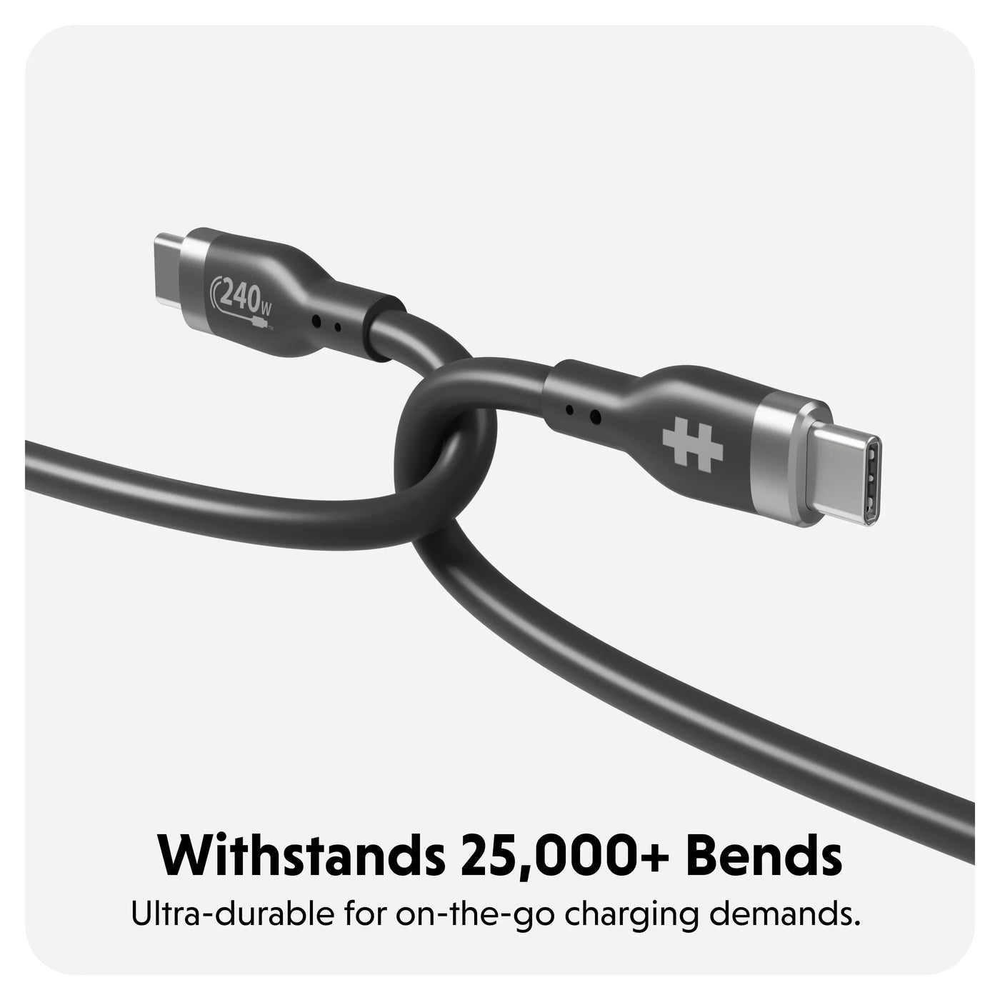 HyperJuice 240W Silicone USB-C to USB-C Cable (6ft/2m)