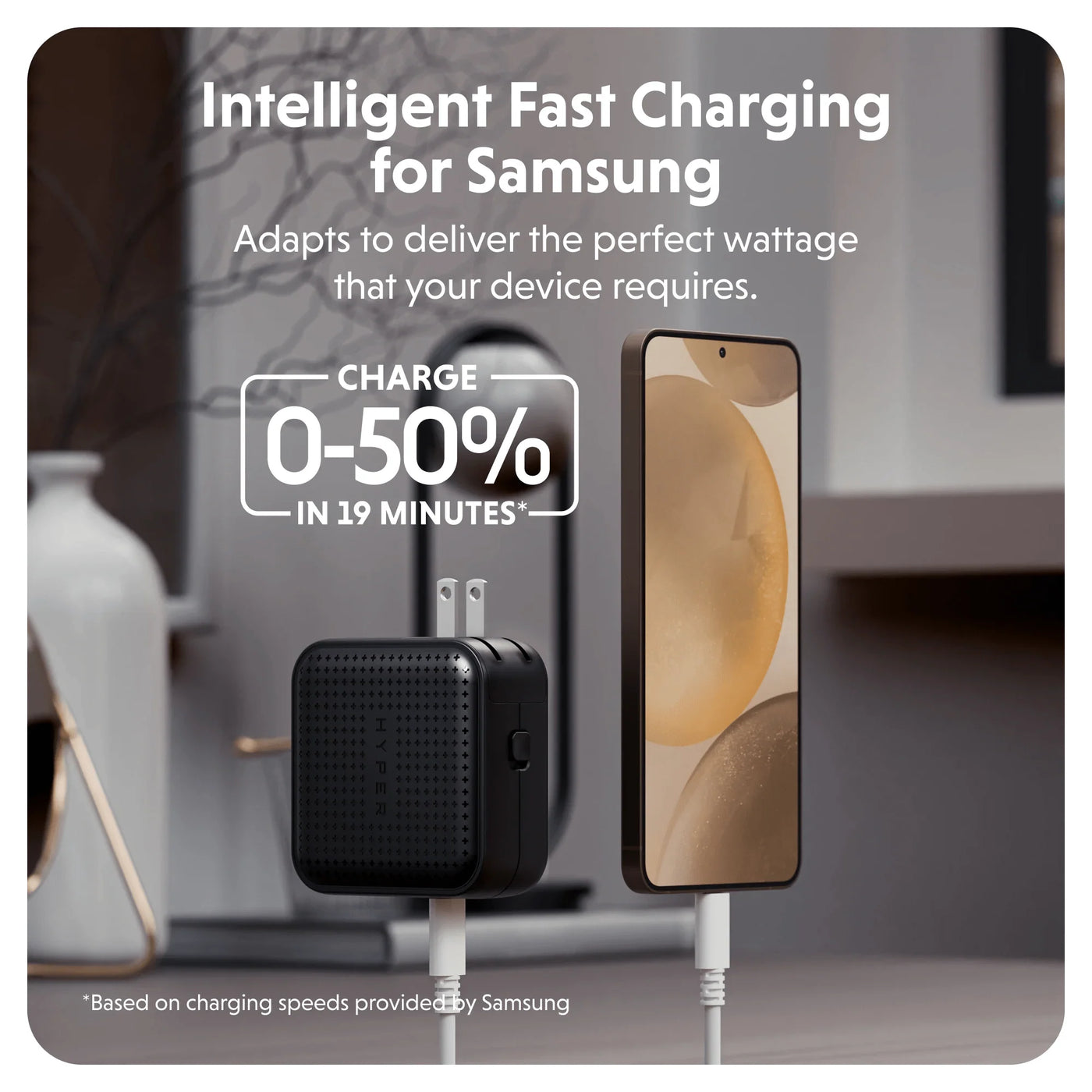 HyperJuice 70W GaN Safety Tested Travel Charger with 3 Ports