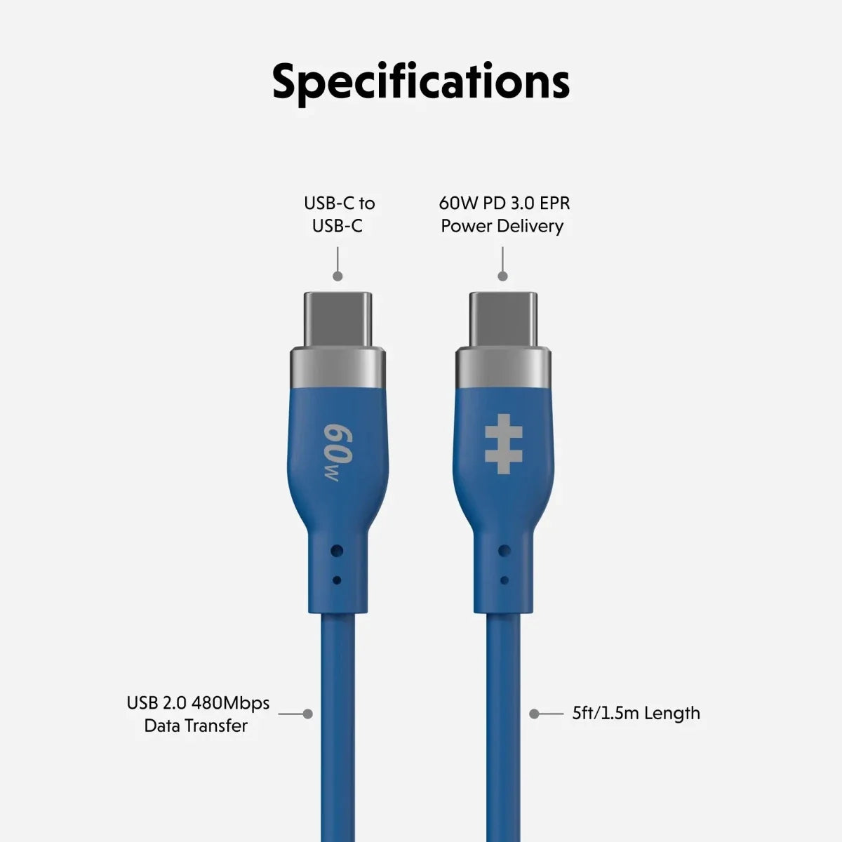 HyperJuice® Flex USB-C Silicone Charging Cable