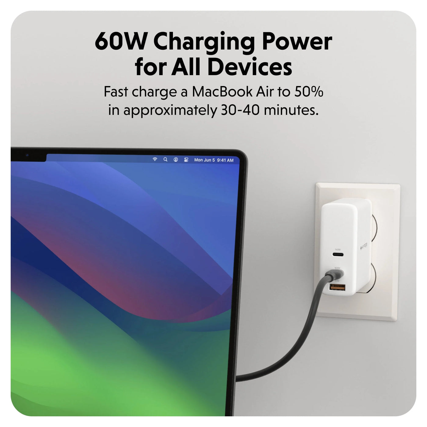 HyperJuice USB-C Silicone Charging Cable (1.5m/5ft)
