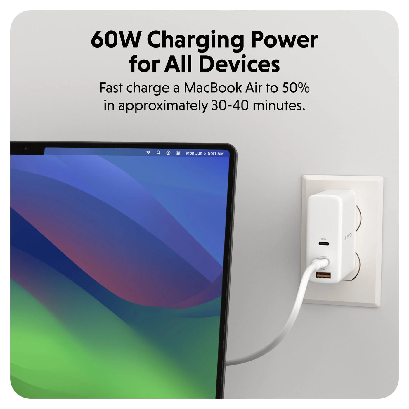 HyperJuice USB-C Silicone Charging Cable (1.5m/5ft)